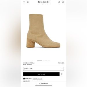 Maison Margiela Beige Tabi Boots size 37